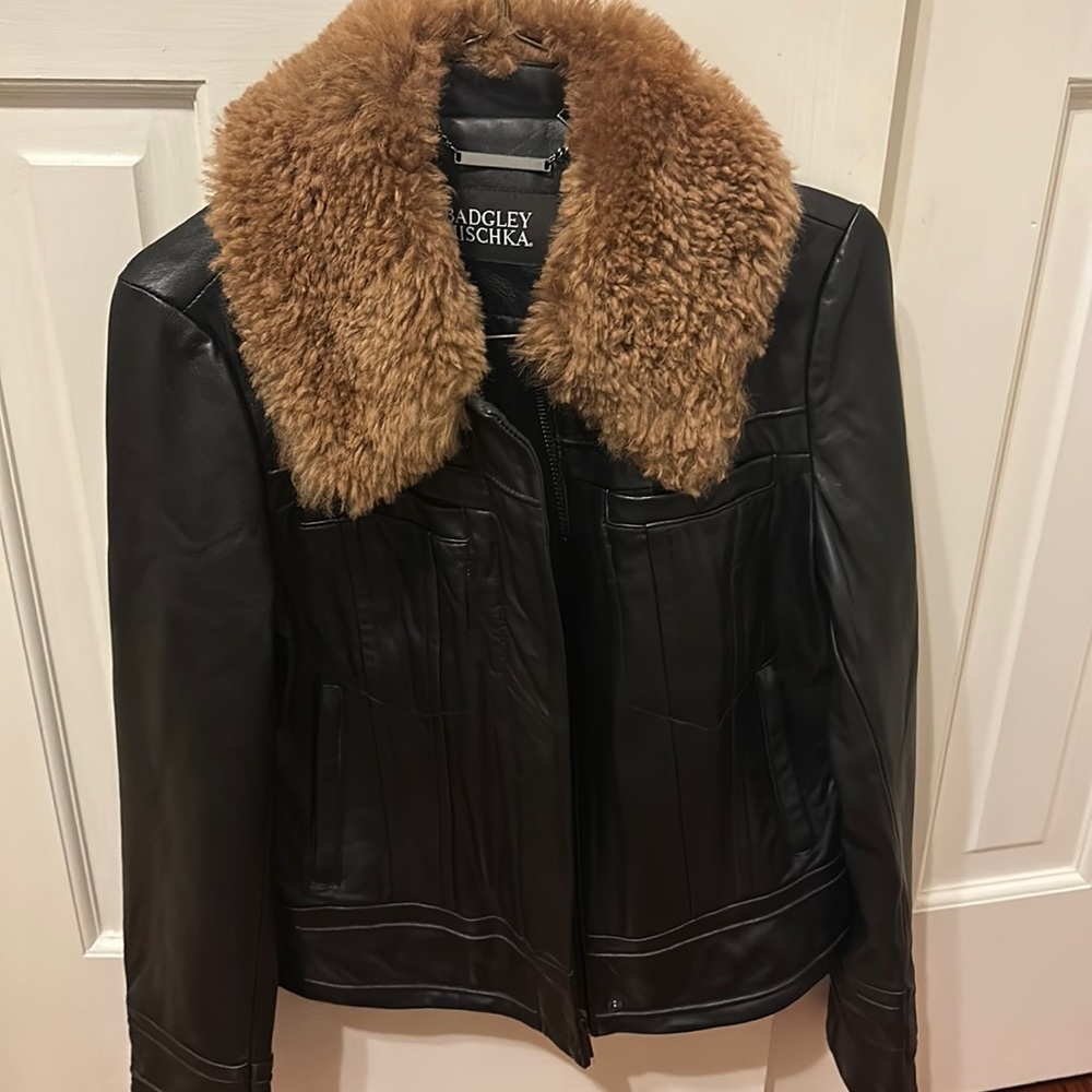 Badgley mischka - leather jacket - never worn